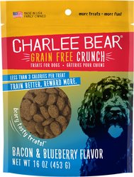 Charlee Bear Grain-Free Bacon & Blueberry Crunchy Dog Treats, 16-oz bag