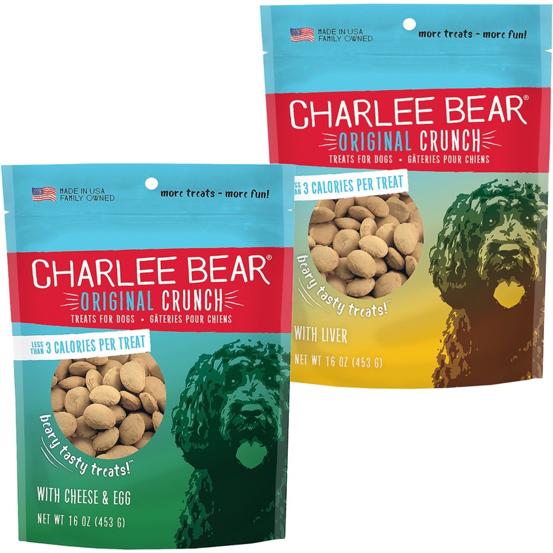 Charlee Bear Liver Flavor + Cheese & Egg Flavor Dog Treats