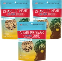 Charlee Bear Original Crunch Chicken Liver Crunchy Dog Treats, 48-oz bundle