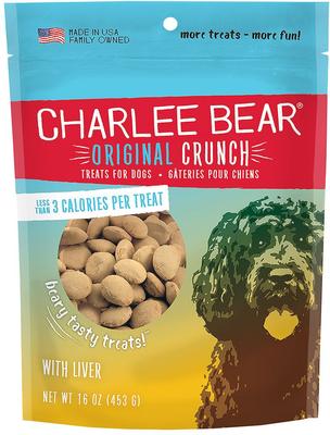 Show full view: Charlee Bear Original Crunch Chicken Liver Crunchy Dog Treats, 48-oz bundle slide 3 of 13
