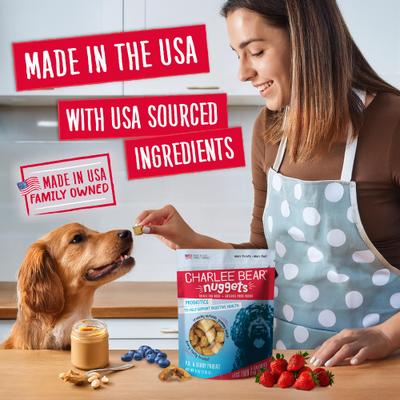 Show full view: Charlee Bear Nuggets PB & Beary Parfait Crunchy Dog Treats, 6-oz bag slide 5 of 10