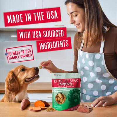 Show full view: Charlee Bear Nuggets Shepherds Pie Crunchy Dog Treats, 6-oz bag slide 6 of 11