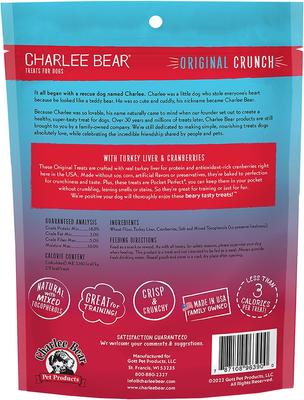Show full view: Charlee Bear Turkey Liver & Cranberries Flavor + Chicken Soup & Garden Veggie Flavor Dog Treats slide 7 of 9