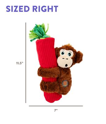 Show full view: Outward Hound Cuddly Climbers Monkey Plush Dog Toy, Brown, Small slide 7 of 9