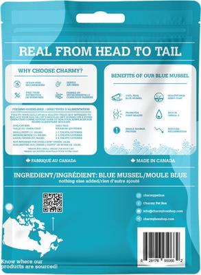 Show full view: Charmy Blue Mussel Air-Dried Dog & Cat Treats, 3.5-oz bag slide 3 of 5