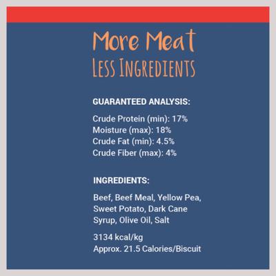 Show full view: Chasing Our Tails Better Biscuit Beef Crunchy Dog Treats, 2-lb bag slide 5 of 7