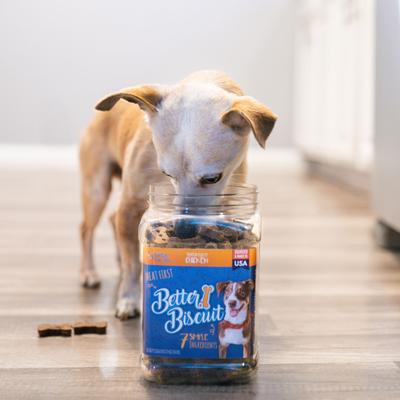 Show full view: Chasing Our Tails Better Biscuit Chicken Crunchy Dog Treats, 2-lb jar slide 7 of 8