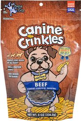 Chasing Our Tails Canine Crinkles Beef Dehydrated Dog Treats, 8-oz bag