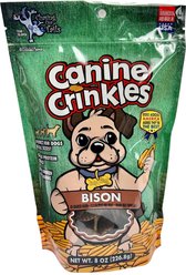 Chasing Our Tails Canine Crinkles Bison Dehydrated Dog Treats, 8-oz bag