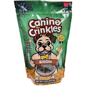 Chasing Our Tails Canine Crinkles Bison Dehydrated Dog Treats, 8-oz bag