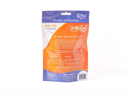 Show full view: Chasing Our Tails Integra Pet Chick It Out Crinkles Grain-Free Dog Treats, 3-oz bag slide 3 of 6