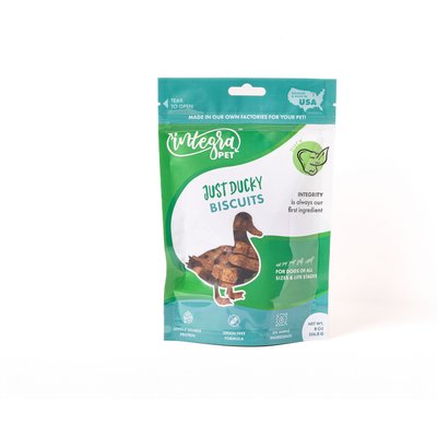 Chasing Our Tails Chasing Our Tails Integra Pet Just Ducky Biscuits Grain-Free Dog Treats, 8-oz bag