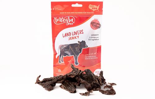 Show full view: Chasing Our Tails Integra Pet Land Lovers Jerky Grain-Free Dog Treats, 3-oz bag slide 4 of 6