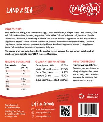 Show full view: Chasing Our Tails Integra Pet Land & Sea Air Dried Dog Food, 2.5-lb box slide 5 of 6