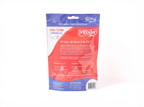 Show full view: Chasing Our Tails Integra Pet Pork-Fection Crinkles Grain-Free Dog Treats, 3-oz bag slide 3 of 5