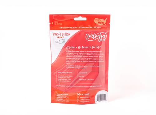 Show full view: Chasing Our Tails Integra Pet Pork-Fection Jerky Grain-Free Dog Treats, 3-oz bag slide 3 of 5