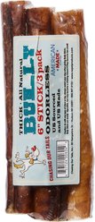 Chasing Our Tails Odorless Thick 6'' Bully Sticks Dog Treats, 3 count