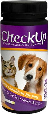 Show full view: CheckUp Kidney Condition for Pets Urine Testing for Dogs & Cats, 50 strips slide 1 of 6