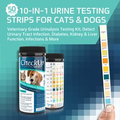 CheckUp Pet Wellness Urinalysis Testing Kit Urine Testing for Dogs & Cats, 50 strips slide 2 of 4