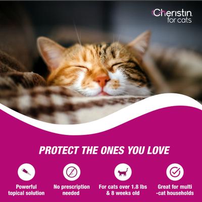 Show full view: Cheristin Flea Spot Treatment for Cats, over 1.8 lbs, 6 Doses (6-mos. supply) slide 3 of 9