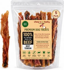 chew-e & tasty Meaty Beef Tendon Dog Treats, 5 count