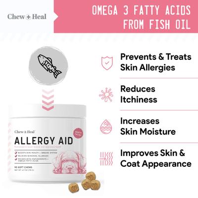 Show full view: Chew + Heal 4-IN-1 Support Chews Dog Supplement & Chew + Heal Allergy Aid Chews Dog Supplement, 210 count slide 5 of 11