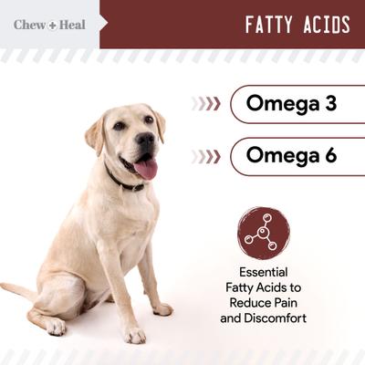 Show full view: Chew + Heal 4-IN-1 Support Chews Dog Supplement & Chew + Heal Joint Support Chews Dog Supplement, 240 count slide 9 of 11