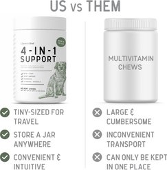 Chew + Heal 4-In-1 Support Multivitamin Dog Supplement, 180 count slide 2 of 8