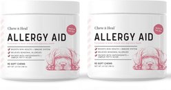Chew + Heal Allergy Aid Soft Chew Allergy Supplement for Dogs, 180 count