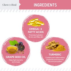 Chew + Heal Allergy Aid Soft Chew Allergy Supplement for Dogs, 90 count slide 2 of 8