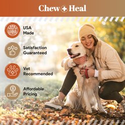 Chew + Heal Anxiety + Stress Classic Chicken & Peanut Butter Flavored Soft Chews Supplement for Dogs, 120 Count slide 2 of 9