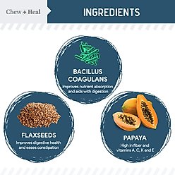 Chew + Heal Digestive Enzymes & Probiotics Supplement for Dogs, 120 count slide 2 of 8