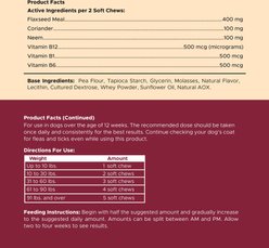 Chew + Heal Flea & Tick Support Soft Chew Supplement for Dogs, 180 count slide 2 of 9