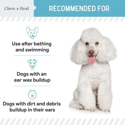 Show full view: Chew + Heal Fresh Scent, Soothing Aloe, Witch Hazel & Tea Tree Oil Dog Ear Cleaner, 4-fl oz bottle slide 4 of 9