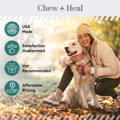 Show full view: Chew + Heal Green Lipped Mussel Powder Joint & Ligament Health Supplement for Dogs & Cats, 6-oz jar slide 8 of 11