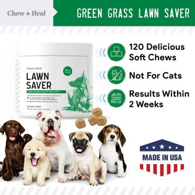 Show full view: Chew + Heal Lawn Savor Soft Chew Lawn Protection Supplement for Dogs, 120 count slide 7 of 9