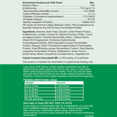 Show full view: Chew + Heal Lawn Savor Soft Chew Lawn Protection Supplement for Dogs, 120 count slide 8 of 9