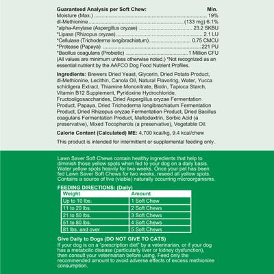 Show full view: Chew + Heal Lawn Savor Soft Chew Lawn Protection Supplement for Dogs, 240 count slide 9 of 10