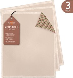 Chew + Heal Max Protect Plaid Reusable Dog Pee Pads, 34-in, 3 count
