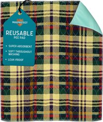 Chew + Heal Max Protect Tartan Plaid Patterned Reusable Dog Pee Pads, 18-in, 1 count