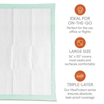 Show full view: Chew + Heal Max Protect X-Large Pee Travel Pack Dog Potty Pad, 10 count slide 2 of 5