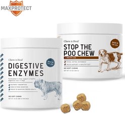 Chew + Heal MaxProtect Coprophagia & Digestive Soft Chew Supplement for Dogs, 240 count