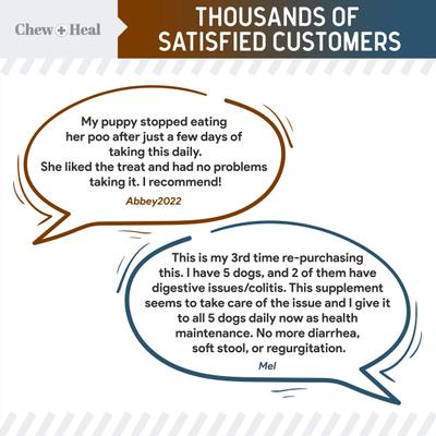 Show full view: Chew + Heal MaxProtect Coprophagia & Digestive Soft Chew Supplement for Dogs, 240 count slide 7 of 10