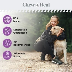 Chew + Heal Milk Thistle Tincture with Moringa Oil & Salmon Oil Liquid Kidney & Liver Health Supplement for Dogs, 2-fl oz bottle
