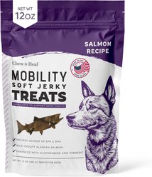 Chew + Heal Mobility Wild Alaskan Salmon Limited Ingredient Soft Jerky Dog Treats, 12-oz bag