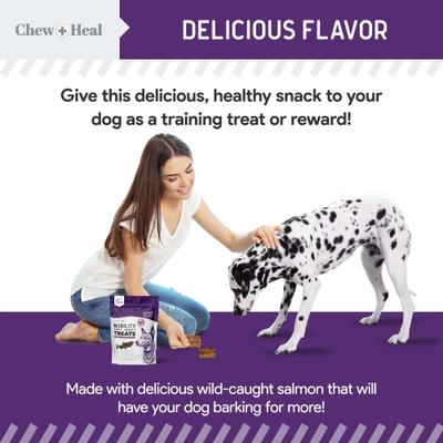 Show full view: Chew + Heal Mobility Wild Alaskan Salmon Limited Ingredient Soft Jerky Dog Treats, 5-oz bag slide 7 of 11