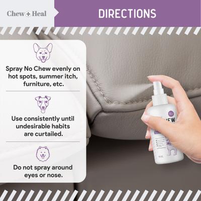 Show full view: Chew + Heal No Chew Dog & Cat Spray, 8-fl oz bottle slide 6 of 10