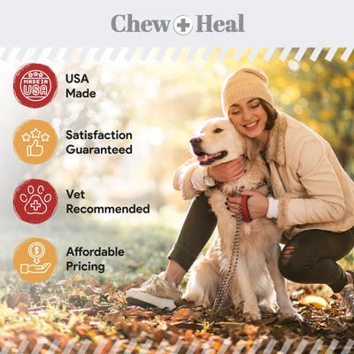 Show full view: Chew + Heal Omega Skin + Coat Smoked Bacon & Peanut Butter Flavored Soft Chew Bundle Supplement for Dogs, 360 count slide 7 of 9