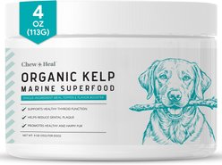 Chew + Heal Organic Kelp Marine Superfood Granules Dental Supplement for Dogs, 4-oz jar