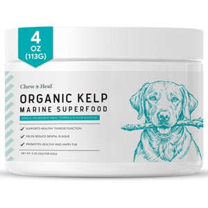 Chew + Heal Organic Kelp Marine Superfood Granules Dental Supplement for Dogs, 4-oz jar